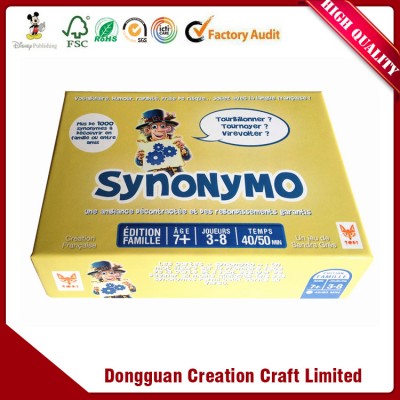 Best selling imports CMYK printing customized board game supplier