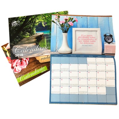 Custom Advertising Full Color 2019  Wall and Desktop table calendar planner manufacturer